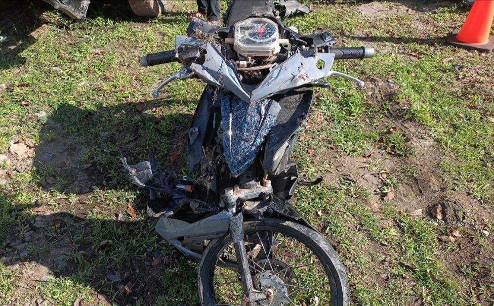 Insiden kecelakaan beruntun di Jalintim Muba. (Dok. Polres Muba)