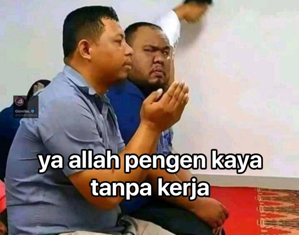 Meme malas kerja tapi pengin gajian (x.com/OHMYV3NUS)