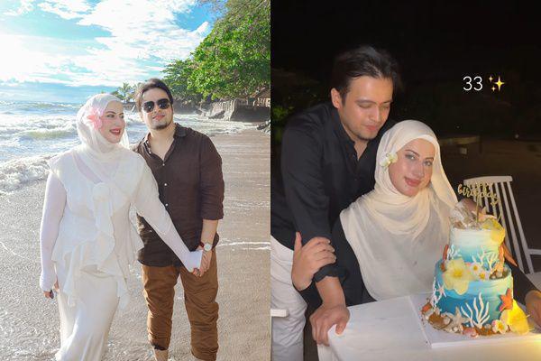 7 Potret Ultah Ke-33 Tasyi Athasyia, Dinner Romantis di Pantai
