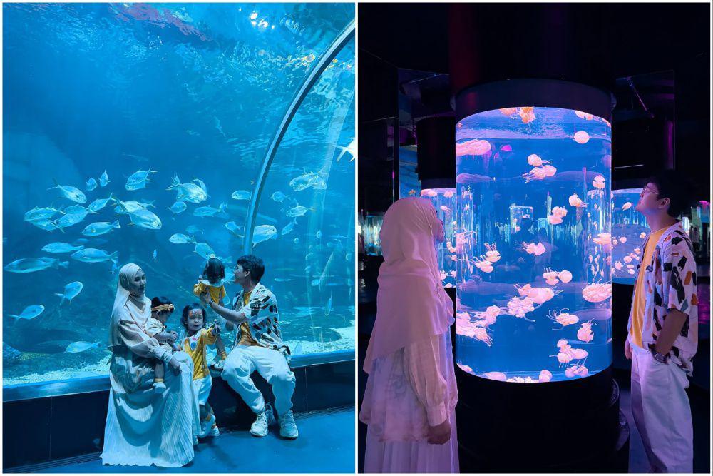 10 Potret Keluarga Anisa Rahma ke BXSea Aquarium, Trio A Happy!