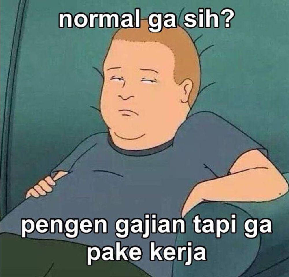 Meme malas kerja tapi pengin gajian (instagram.com/galau_abiez)