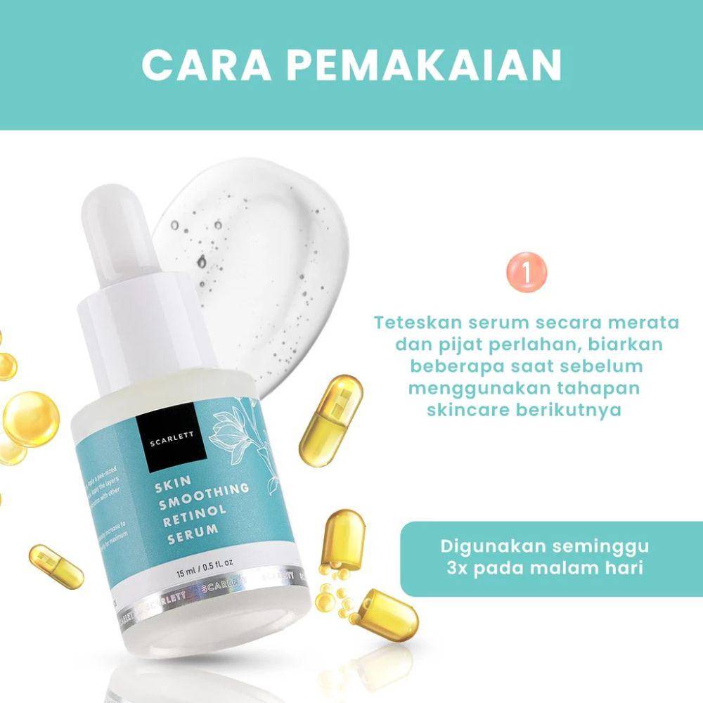Scarlett Whitening Skin Smoothing Retinol Serum (shopee.co.id/Scarlett Whitening Official Shop)