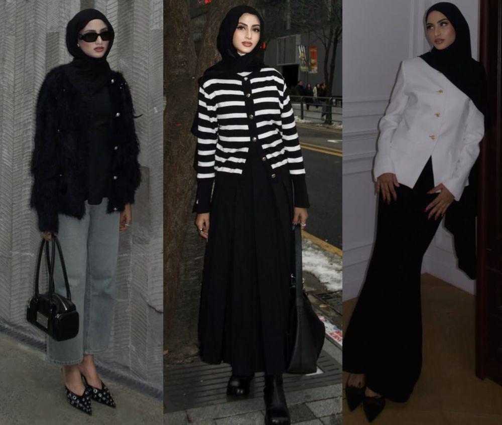 8 Inspirasi OOTD Dark Feminim ala Munira Agile, Cantik!