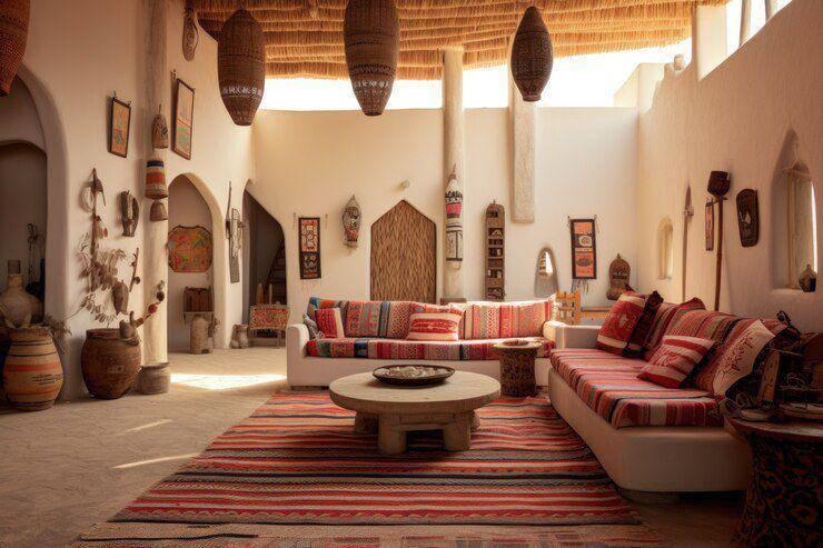 Ikustrasi ruang tamu khas timur tengah (freepik.com/kontemporary interior house design)