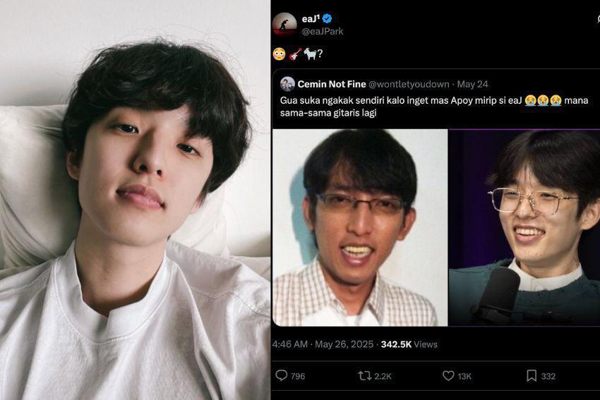 Reaksi eaJ Park Dibilang Mirip Apoy Wali Band oleh Fans Indonesia