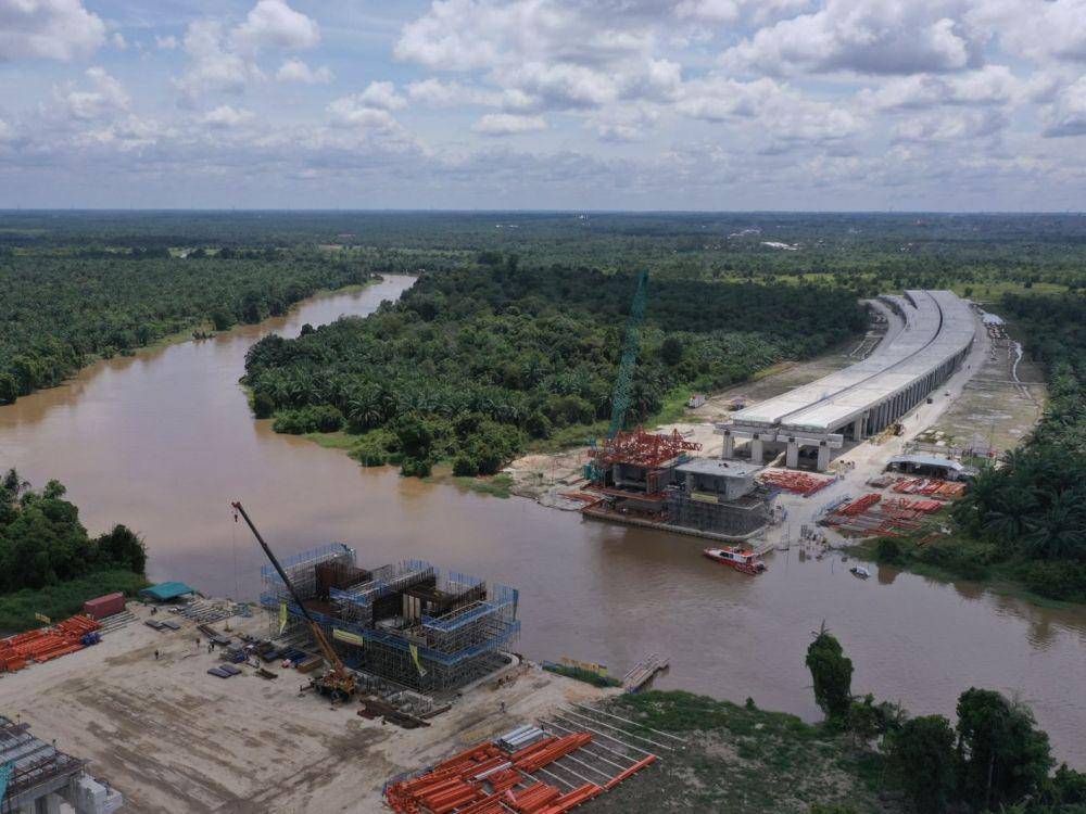 Proyek Jalan Tol Lingkar Pekanbaru. (dok. PT Hutama Karya Infrastruktur/HKI)