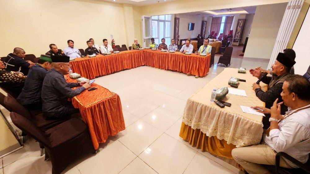 Rapat Petugas Penyelenggara Ibadah Haji (PPIH) Embarkasi Makassar. (Dok. Kemenag Sulsel)