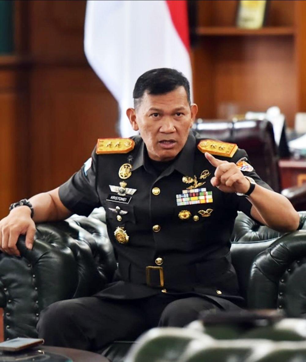Kepala Pusat Penerangan Mabes TNI, Mayjen TNI Kristomei Sianturi di Mabes TNI, Cilangkap, Jakarta Timur. (Dokumentasi Puspen TNI)