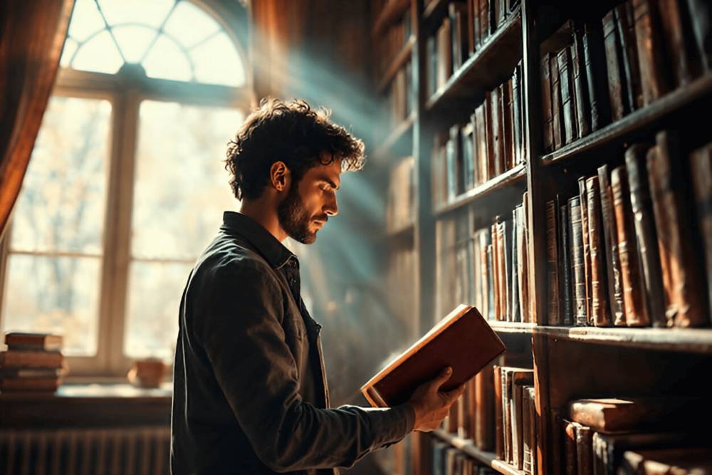 ilustrasi pria membaca buku (freepik.com/freepik)