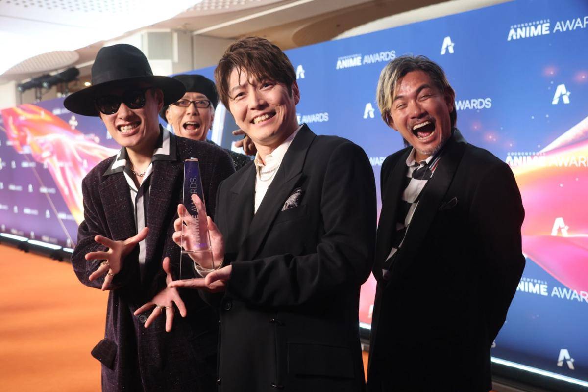Legendary rock band FLOW at the 2025 Crunchyroll Anime Awards on May 25, 2025 in Tokyo, Japan