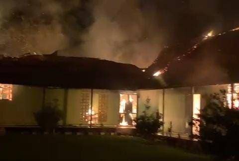 Markas Kodim 1307/Poso terbakar, Senin (26/5/2025)/Istimewa