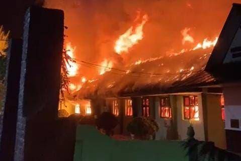 Markas Kodim 1307/Poso terbakar, Senin (26/5/2025)/Istimewa