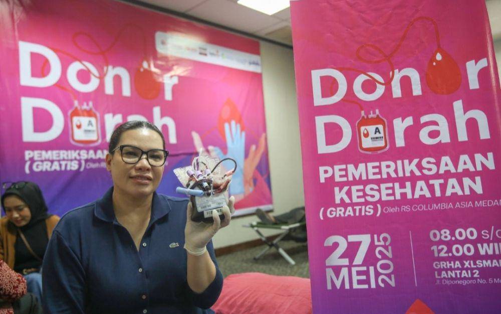 PT XLSMART Telecom Sejahtera Tbk melalui karyawan XLSMART menggelar aksi donor darah yang rutin dilaksanakan pertiga bulan (Dok. Diskominfo Medan)