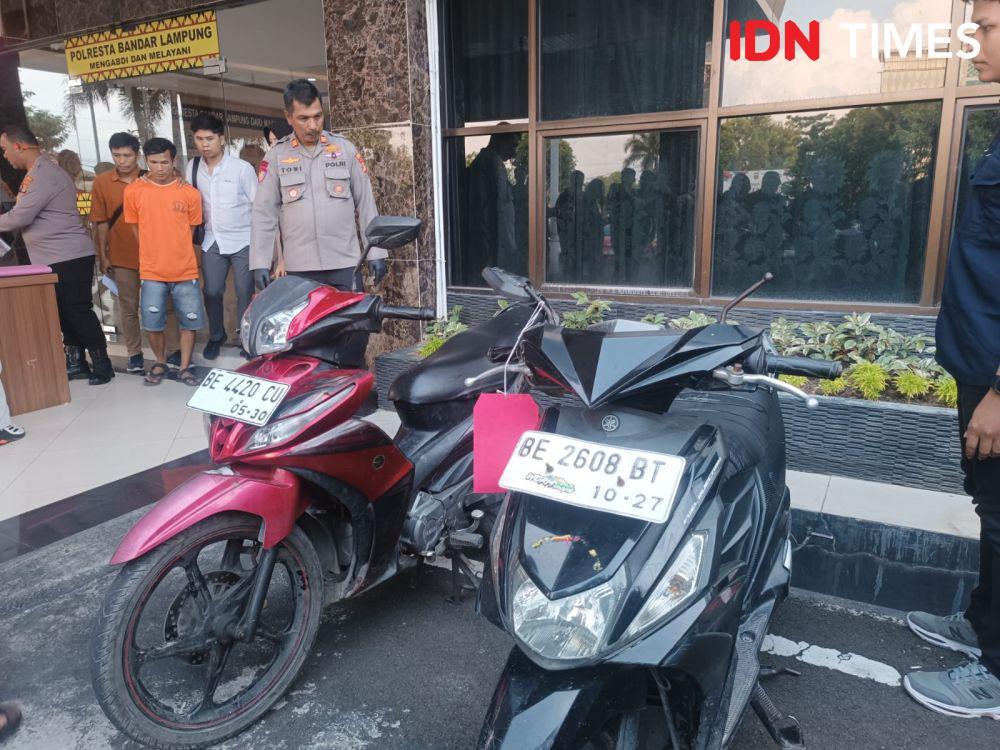 Konferensi pers penangkapan pelaku Hengki, suami bunuh istri di Bandar Lampung. (IDN Times/Tama Yudha Wiguna).