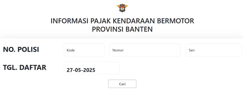 tampilan situs Info PKB Provinsi Banten