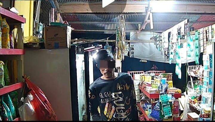 Seorang pria berinisial MTR (41) asal Serang, Banten, harus berurusan dengan hukum usai nekat membobol warung milik warga di Tanah Grogot, Kabupaten Paser. (Dok. Polres Paser)