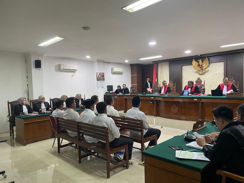 Sidang kasus dugaan korupsi bantuan sosial (bansos) Covid-19 di Pengadilan Negeri Makassar, Senin (27/5/2025). (Dok. Istimewa)