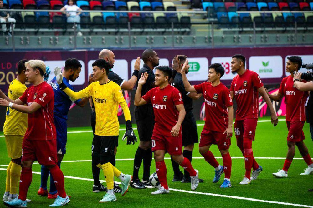 Pemain Timnas Indonesia di ajang Piala Dunia Minifootball 2025 di Baku, Azerbaijan. (Dok. Istimewa)