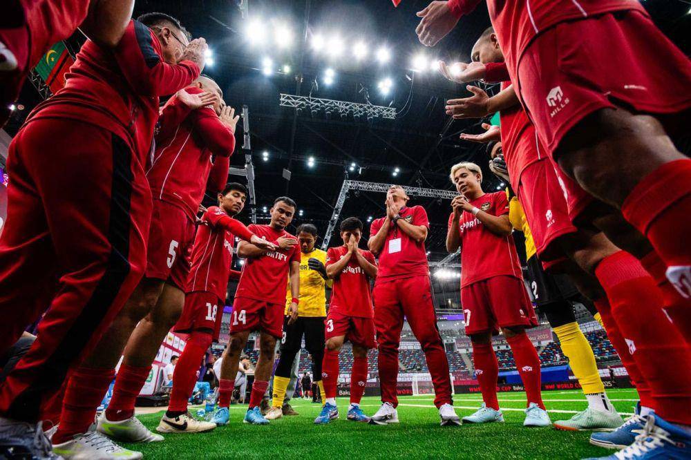 Pemain Timnas Indonesia di ajang Piala Dunia Minifootball 2025 di Baku, Azerbaijan. (Dok. Istimewa)