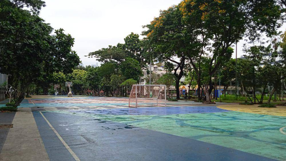 lapangan olahraga di Taman Menteng (dok.pribadi/Gusti Nur Iwari)