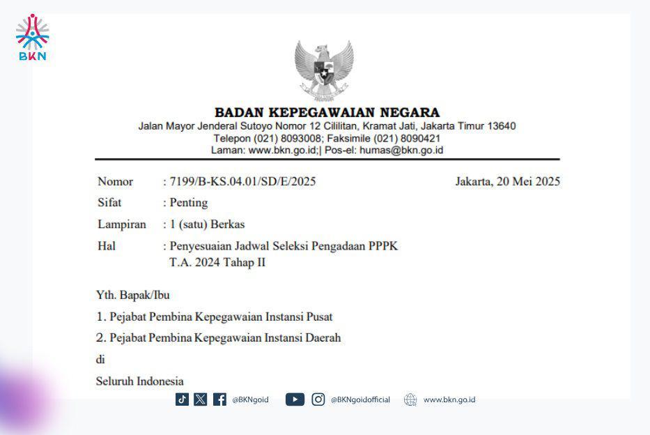 Jadwal Terbaru Pengumuman PPPK Tahun 2024 Tahap 2, Resmi Diundur