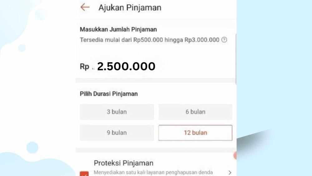 ilustrasi contoh jumlah pinjaman dan tenor di aplikasi Shopee (IDN Times/Erdy Wei)