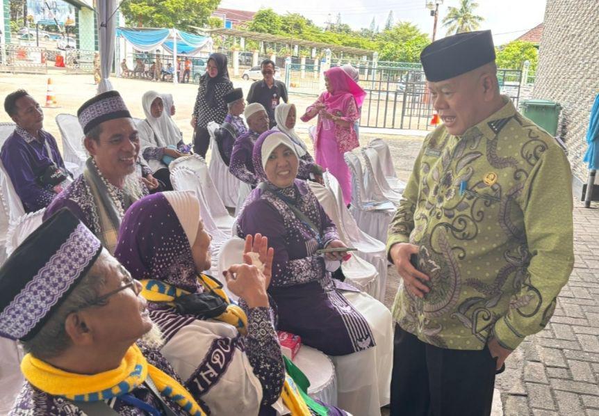 Keberangkatan jemaah haji terakhir asal Lampung, Rabu (28/5/2025). (Dok. Kanwil Kemenag Lampung).