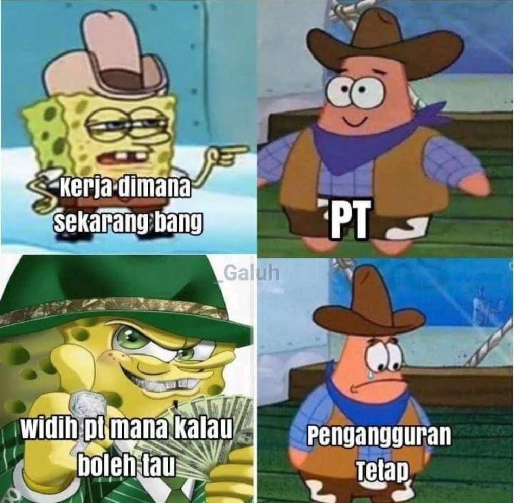 Meme pengangguran (instagram.com/lawakvidio.ngakak)