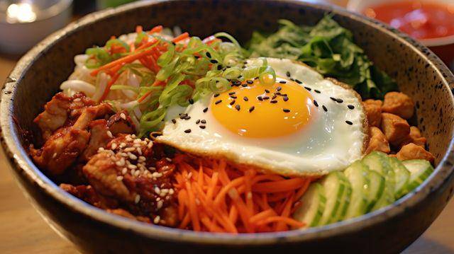 Ilustrasi bibimbap (Vecteezy.com/Adam Zubek-Nizol)