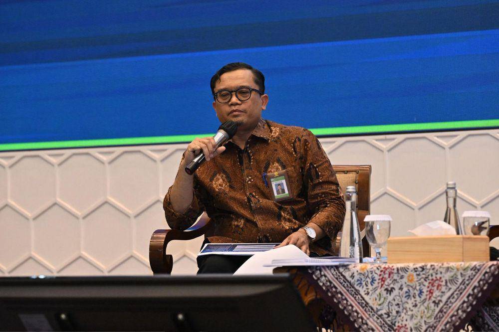 Direktur Jenderal Pendidikan Anak Usia Dini, Pendidikan Dasar, dan Pendidikan Menengah, Gogot Suharwoto, dalam Forum Tematik Bakohumas yang bertajuk SPMB Mewujudkan Pendidikan Bermutu untuk Semua, di Plaza Insan Berprestasi, Kompleks Kemendikdasmen, Jakarta. (dok. Kemendikdasmen)