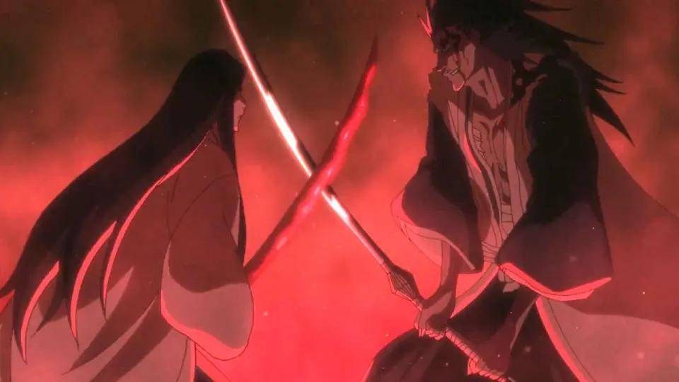 Zaraki vs Unohana (Dok. Pierrot/Bleach:Thousand Year Blood War)