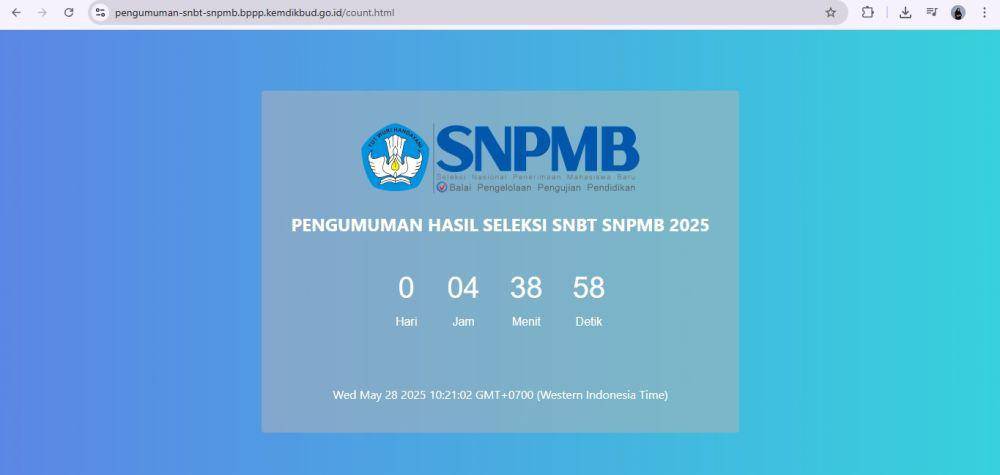 Pengumuman SNBT 2025 (pengumuman-snbt-snpmb.bppp.kemdikbud.go.id)