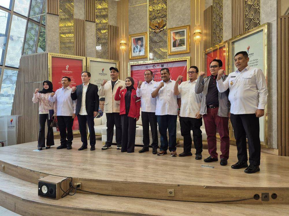 Jumpa pers Kejuaraan Anggar Asia 2025 di Kemenpora. (Dok. IKASI)