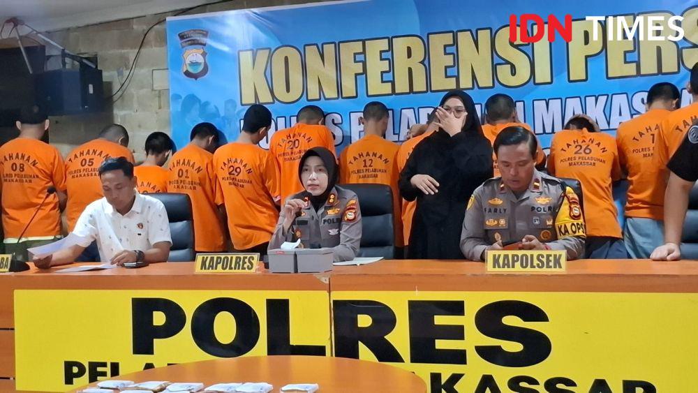 111 Tersangka Narkoba Ditangkap Polres Pelabuhan Makassar