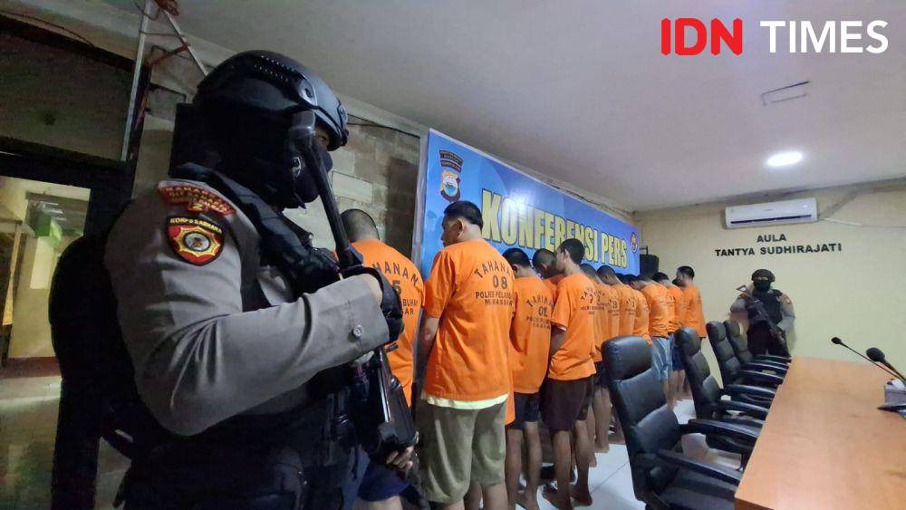 Polres Pelabuhan Makassar menyita barang bukti narkotika, Rabu (28/5/2025). IDN Times/Darsil Yahya