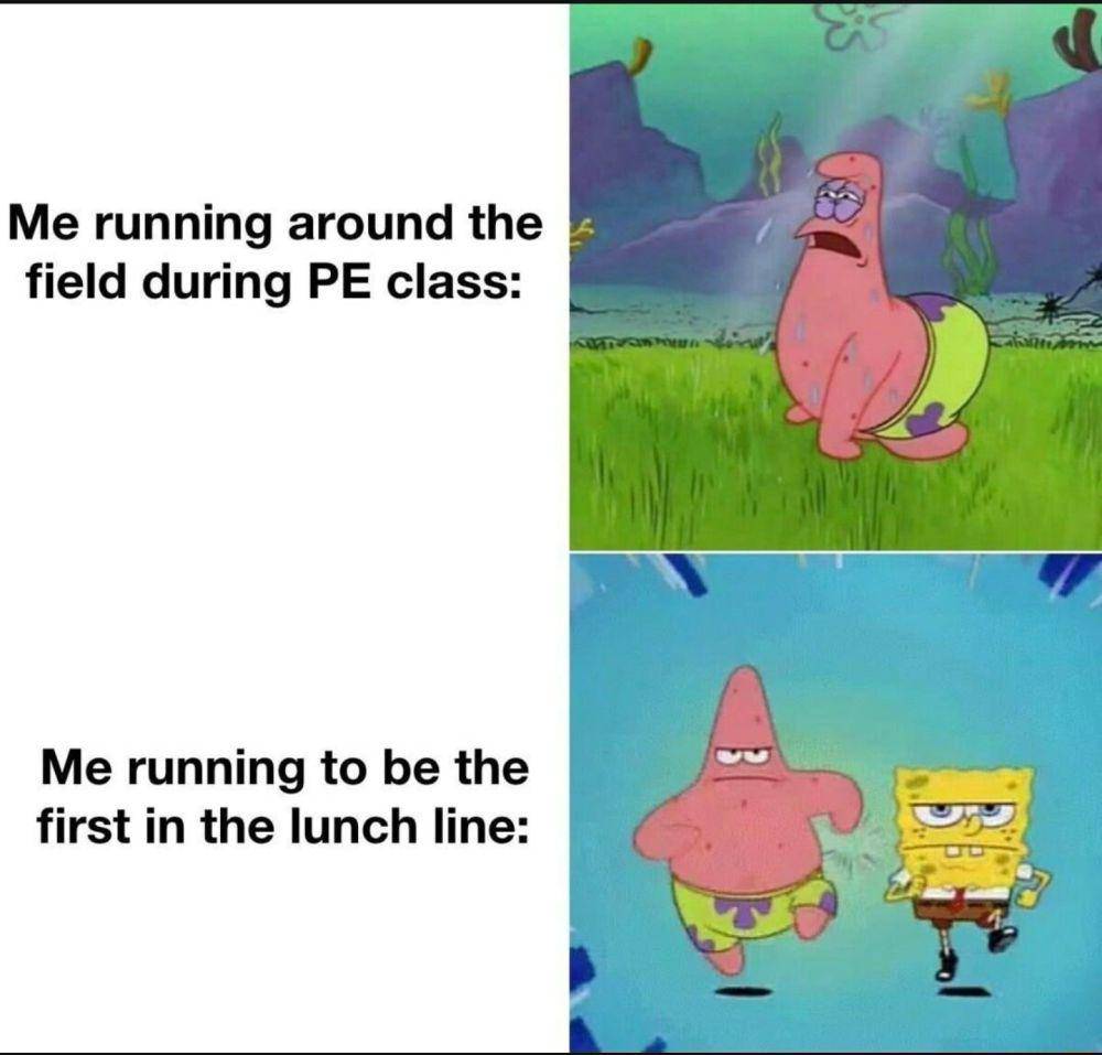 meme SpongeBob tentang makan siang (reddit.com/user/thicboi1001)