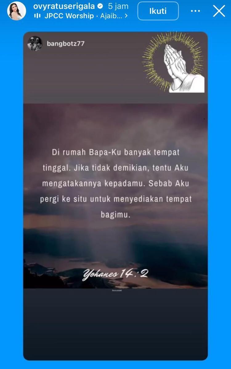 Ucapan artis Kenaikan Isa Almasih 2025 (instagram.com/ovyratuserigala)