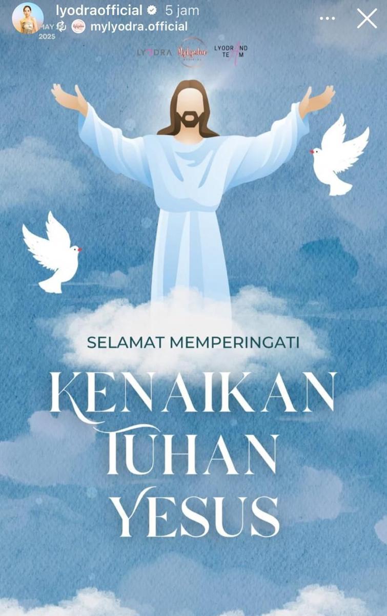 Ucapan artis Kenaikan Isa Almasih 2025 (instagram.com/lyodraofficial)