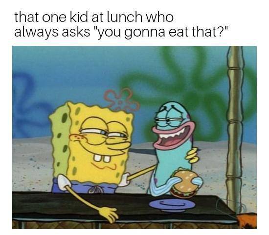 meme SpongeBob tentang makan siang (reddit.com/user/squattingsquid)