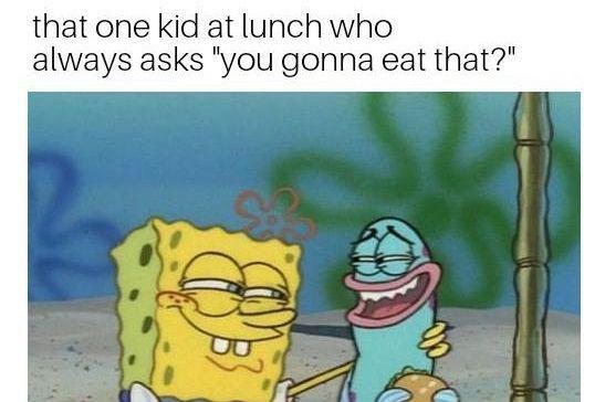 8 Meme Kocak SpongeBob tentang Makan Siang, Dimintain Mulu sama Teman