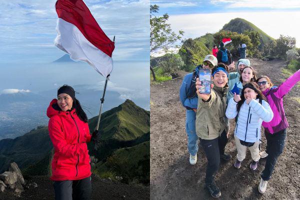 7 Potret Yura Yunita, Tissa Biani dan Geng Artis Naik Gunung Merbabu