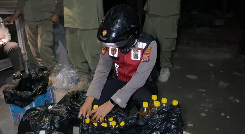 Gelar Operasi Pekat, Polres Bantul Temukan Ratusan Botol Miras