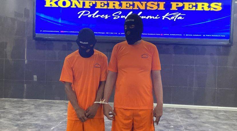 Dua pelaku penyiraman air keras ibu dan anak di Kota Sukabumi (IDN Times/Siti Fatimah)