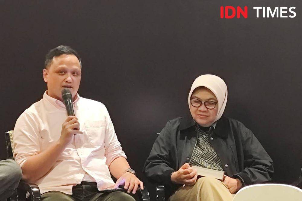 Nikita Dompas di konferensi pers Java Jazz Festival 2025 di Hotel Borobudur, Jakarta, Rabu (28/5/2025) (dok. IDN Times/Shandy Pradana)