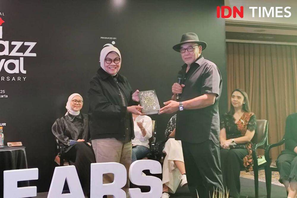 Peter F. Gontha di konferensi pers Java Jazz Festival 2025 di Hotel Borobudur, Jakarta, Rabu (28/5/2025) (dok. IDN Times/Shandy Pradana)