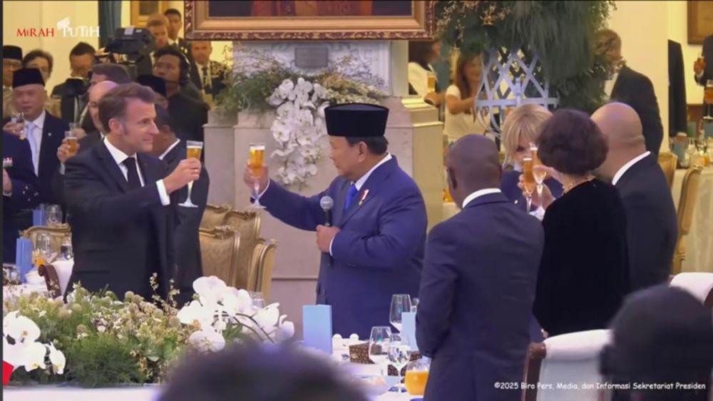 Jelaskan Minuman Prabowo saat Jamu Macron, Teddy: Bukan Wine