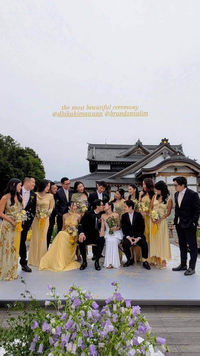 pernikahan Brandom Salim dan Dhika di Jepang (Instagram.com/brandonsalim)