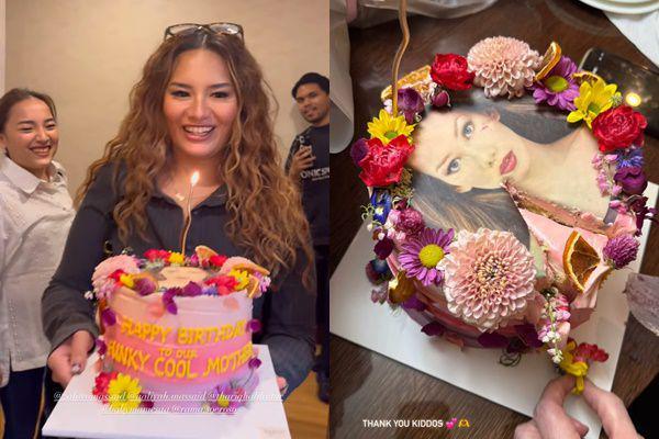Kejutan Ultah Ke-50 Reza Artamevia dari Zahwa dan Aaliyah Massaid