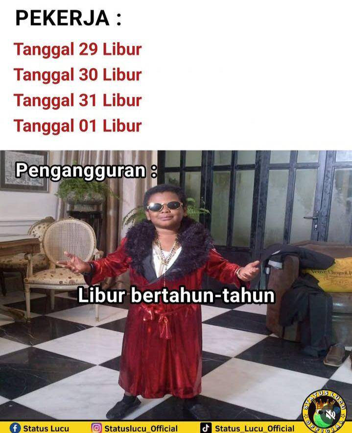 meme libur panjang (instagram.com/statuslucu_official)