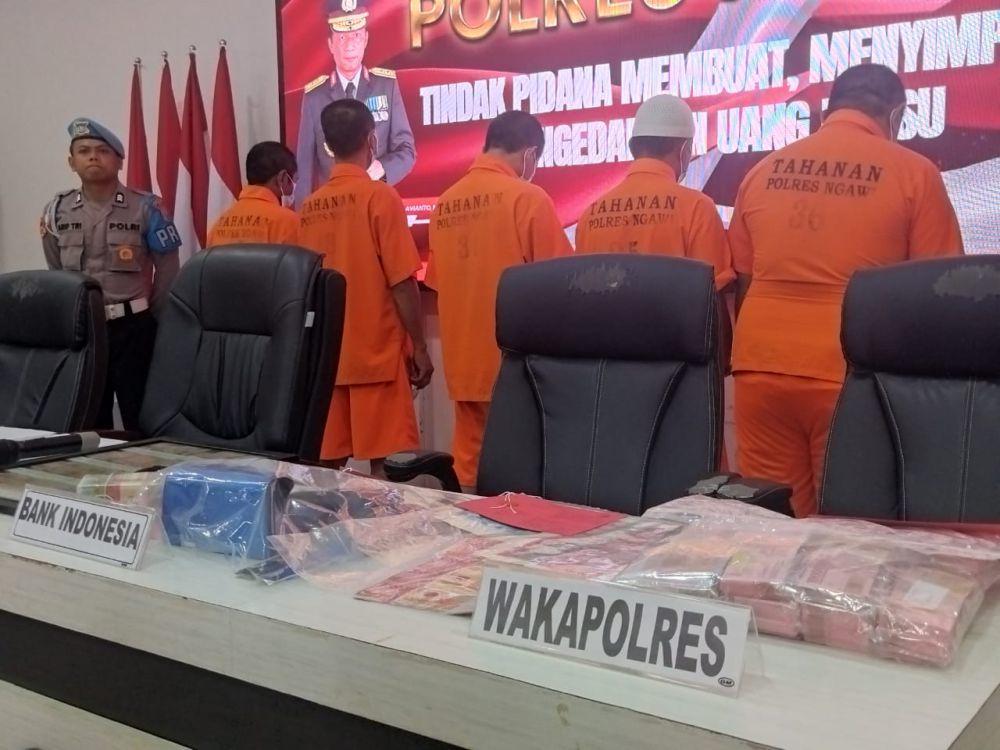 Komplotan Pengedar Upal di Ngawi Diringkus, 2 Kades Terlibat